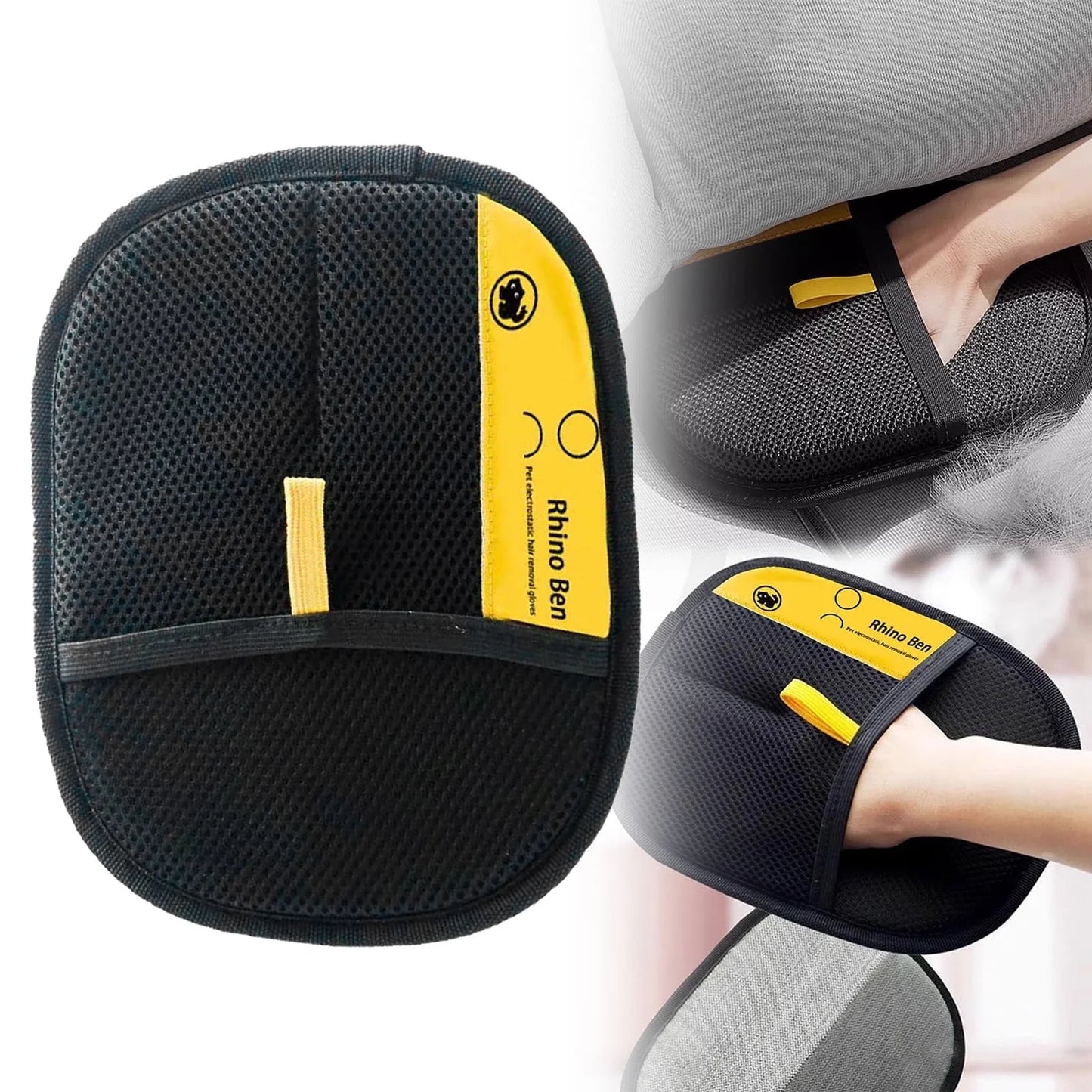 Pet Hair Removal Glove, Pet Hair Remover, Washable Reusable Double Sided Static Pet Hair Removal Glove for Couch, Furniture, Carpet, Car Seat