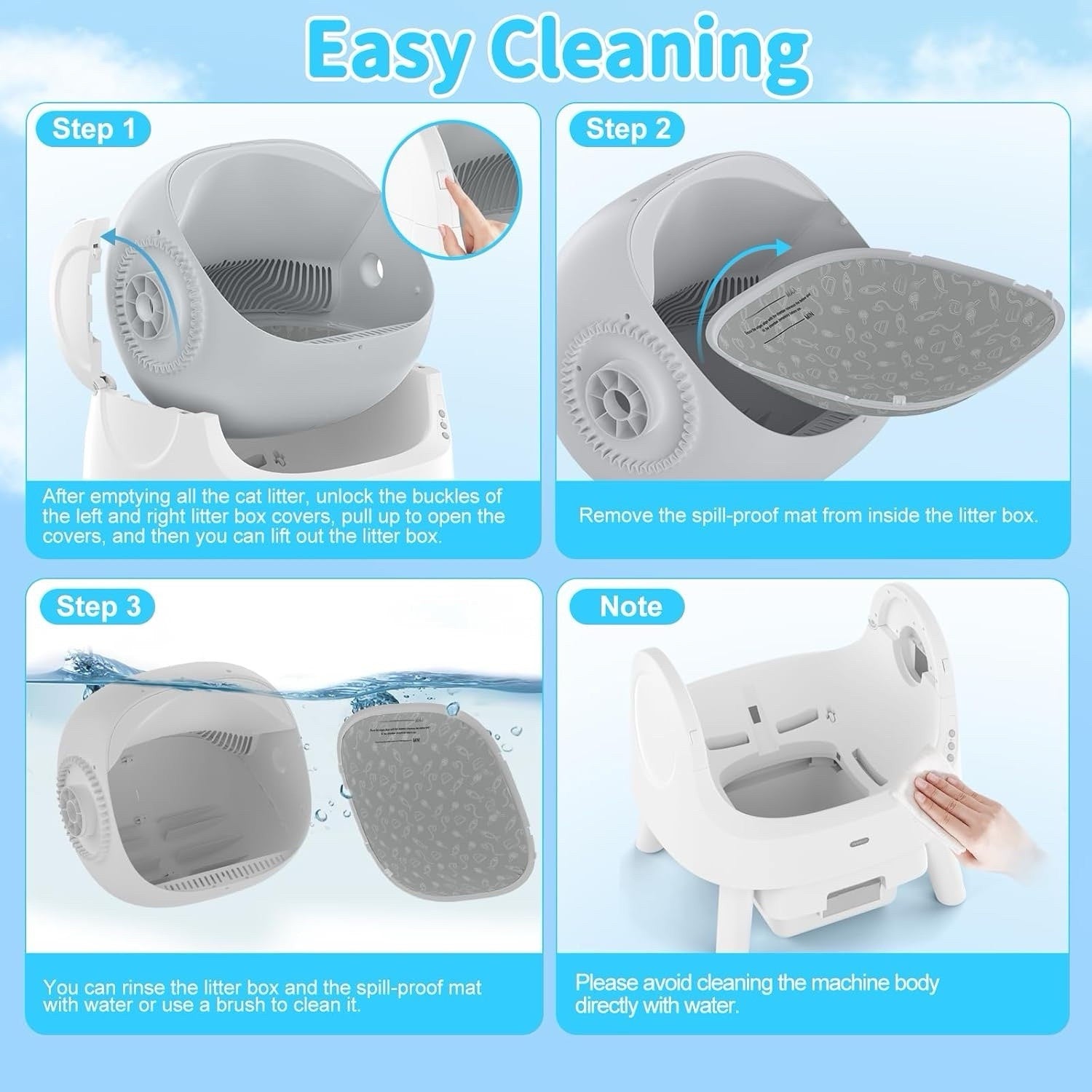 Autoscooper 11 Self Cleaning Cat Litter Box, Automatic Cat Litter Box for Multip