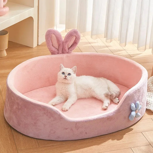 Cats Beds Fluffy Accessory for Winter Puppy Bed Warm Accessories Plush Kitten Dog Mat Pet Products All Basket Cushions Houses