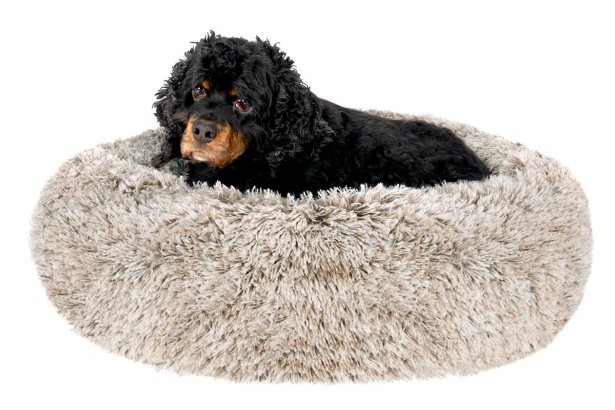 Calming Cuddler Long Fur Donut Bed