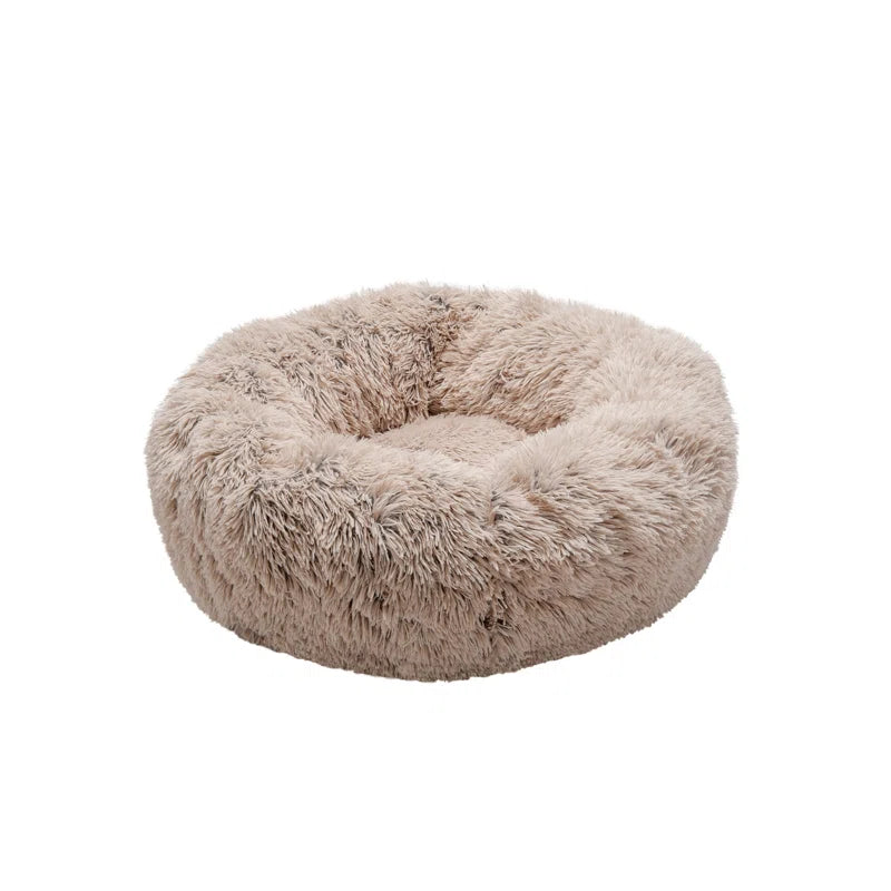 Calming Cuddler Long Fur Donut Bed