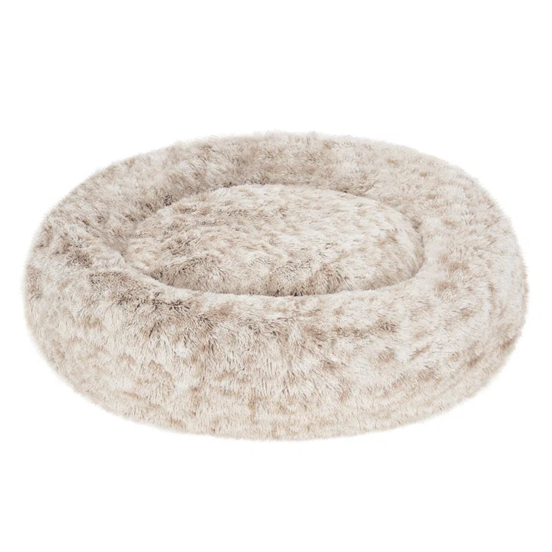 Calming Cuddler Long Fur Donut Bed