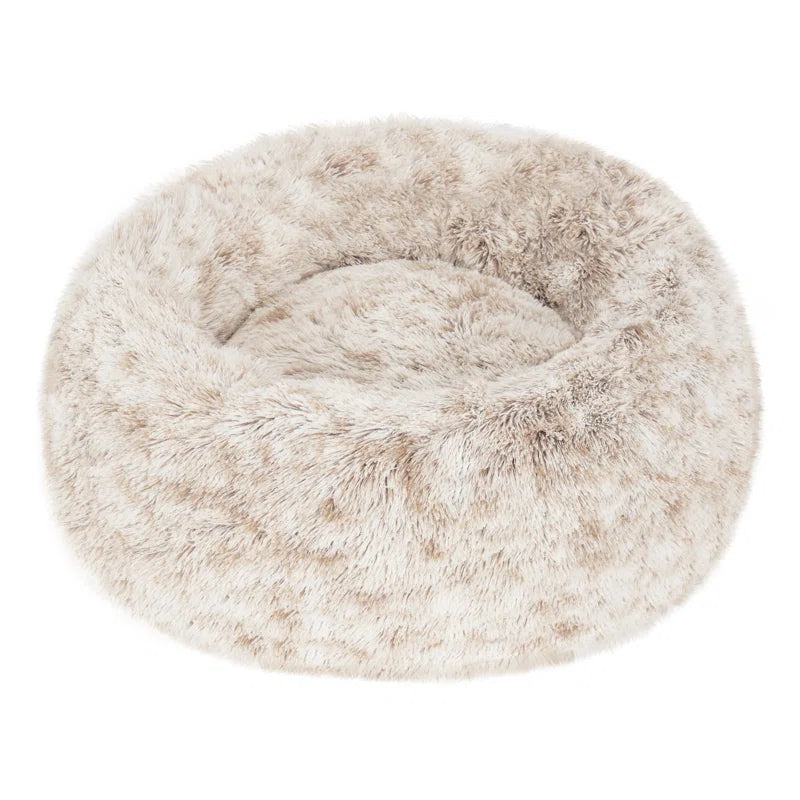 Calming Cuddler Long Fur Donut Bed
